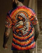 Cowgic God And Lamb Swirl Men's All Over Print Shirt