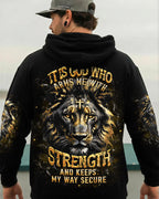 Cowgic It Is God Who Arms Me With Strength Lion Men's All Over Print Shirt