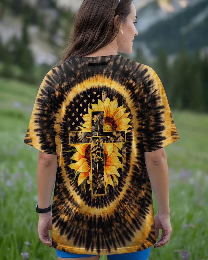 Cowgic Sunflowers Cross Swirl Women's All Over Print Shirt