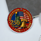 Cowgic United States of America 250 Years Glass Ornament | America Anniversary | Happy 250th Birthday USA | Patriotic 4th Of July Glass Ornament For Christmas Decor 682733
