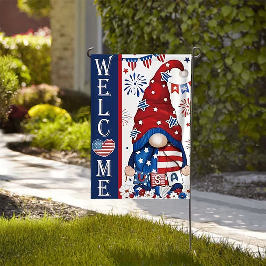 Cowgic Welcome Patriotic Garden Flag