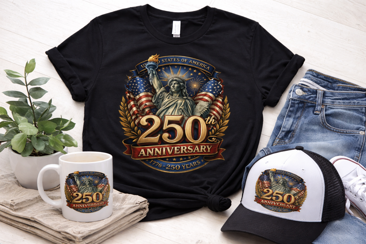 Cowgic USA 250th Anniversary 1776–2026 – Statue of Liberty Patriotic T-Shirt