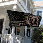 Cowgic Black American Flag Banner