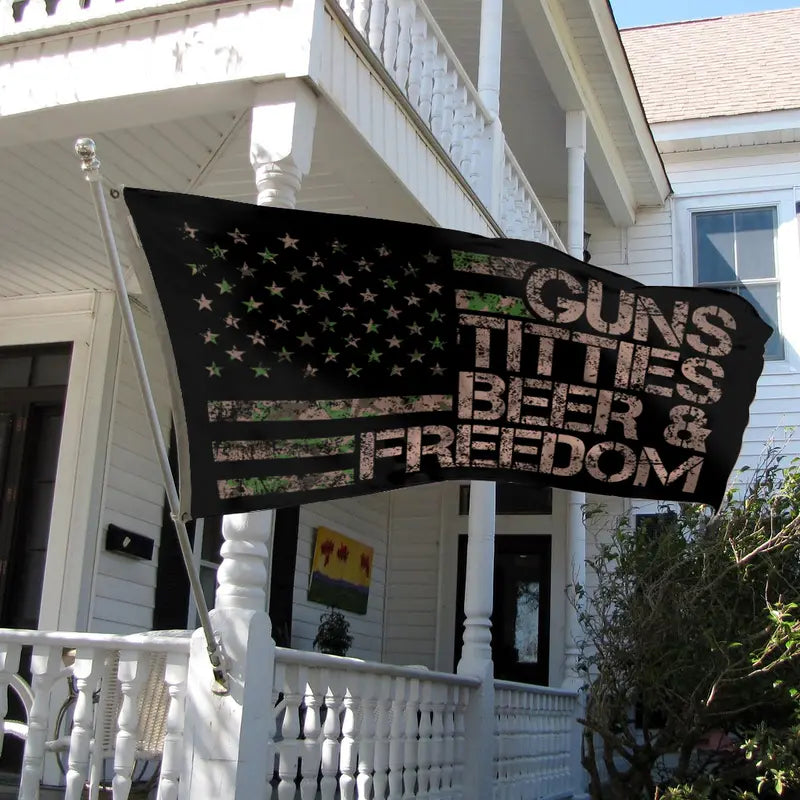 Cowgic Black American Flag Banner
