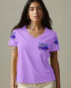 Cowgic Jesus Take The Wheel Lavender Women's All Over Print Shirt