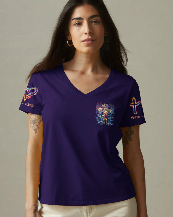 Cowgic Faith Power Christ Strength Vintage Spirit Women's All Over Print Shirt