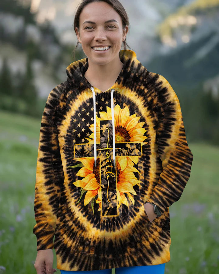 Cowgic Sunflowers Cross Swirl Women's All Over Print Shirt