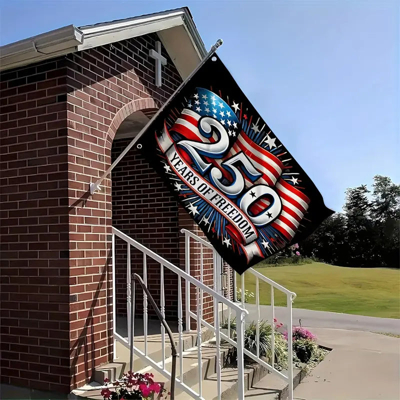 Cowgic 1pc 250th Anniversary of Freedom American 250th Anniversary Premium Polyester Flag