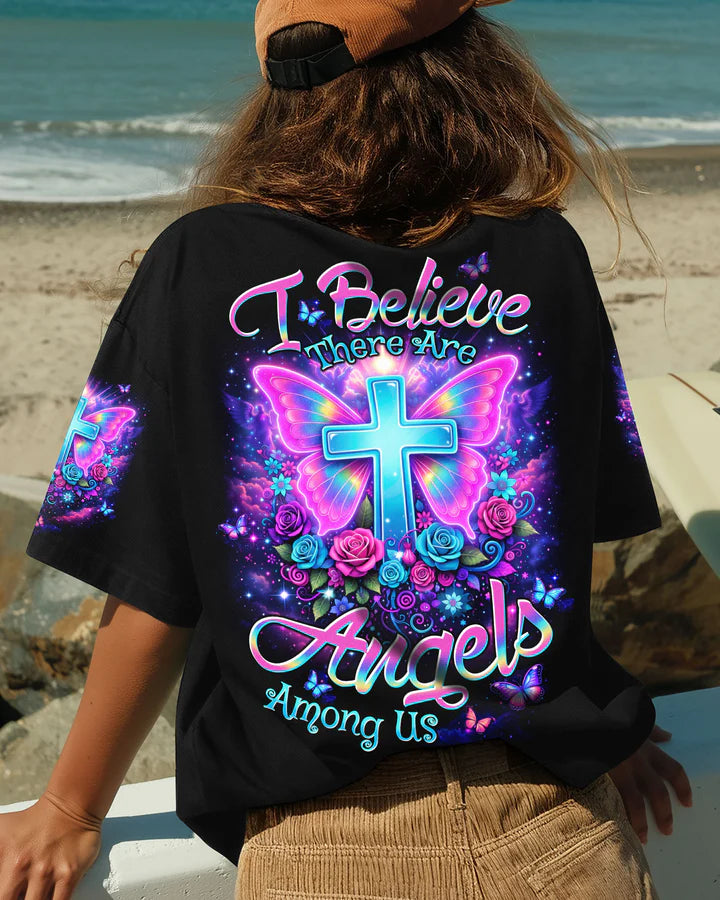 Cowgic I Believe There Are Angels Among Us Women's All Over Print Shirt