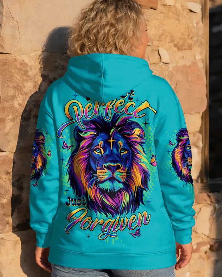 Cowgic I’m Not Perfect Just Forgiven Lion Women's All Over Print Shirt