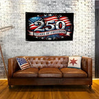 Cowgic 1pc 250th Anniversary of Freedom American 250th Anniversary Premium Polyester Flag