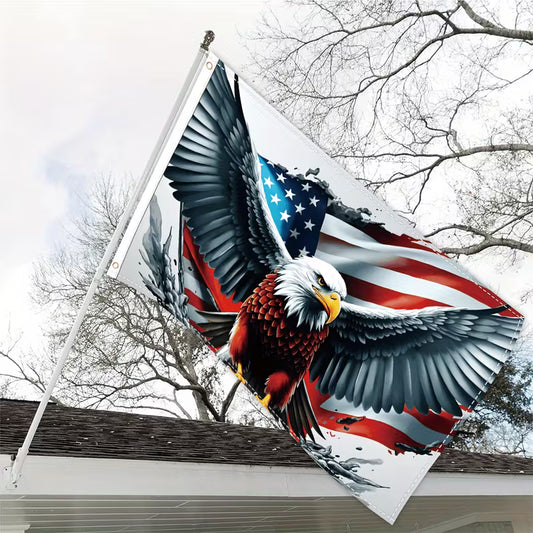 Cowgic Independence Day Flag Porch Flag, Outdoor Party Decoration Flag, July 4th Celebration Decoration