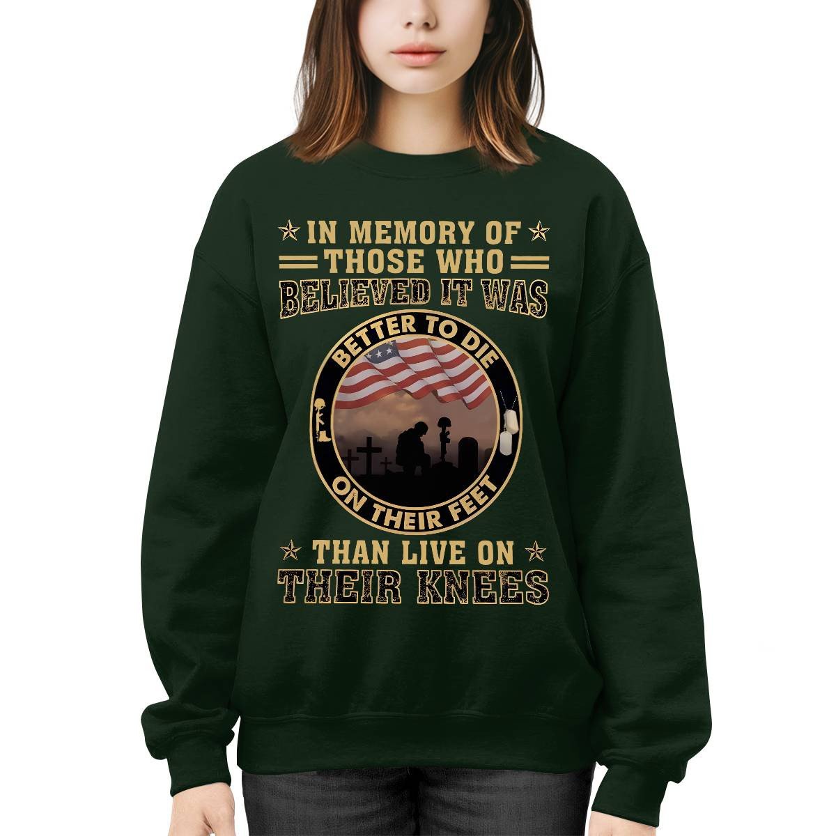 Cowgic Better To Die On Their Feet Than To Live On Their Knees Veteran