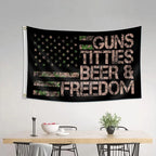Cowgic Black American Flag Banner