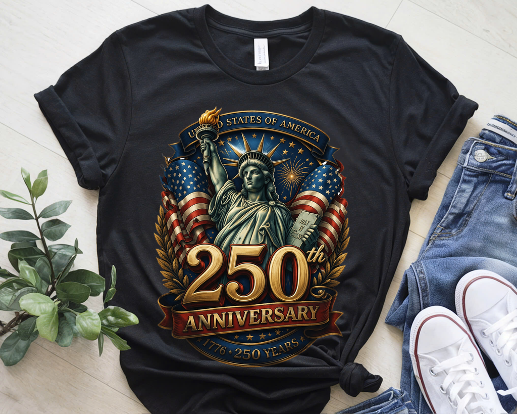 Cowgic USA 250th Anniversary 1776–2026 – Statue of Liberty Patriotic T-Shirt