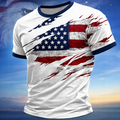 Cowgic America's 250th Anniversary Men's American US Flag v8 T Shirt