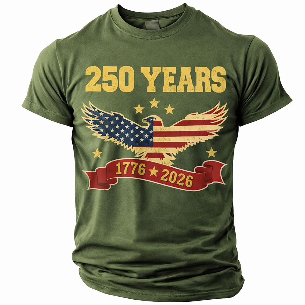 Cowgic America's 250th Anniversary Men's American US Flag v3 T Shirt
