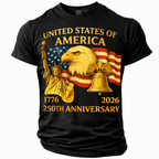Cowgic America's 250th Anniversary Men's American US Flag T Shirt