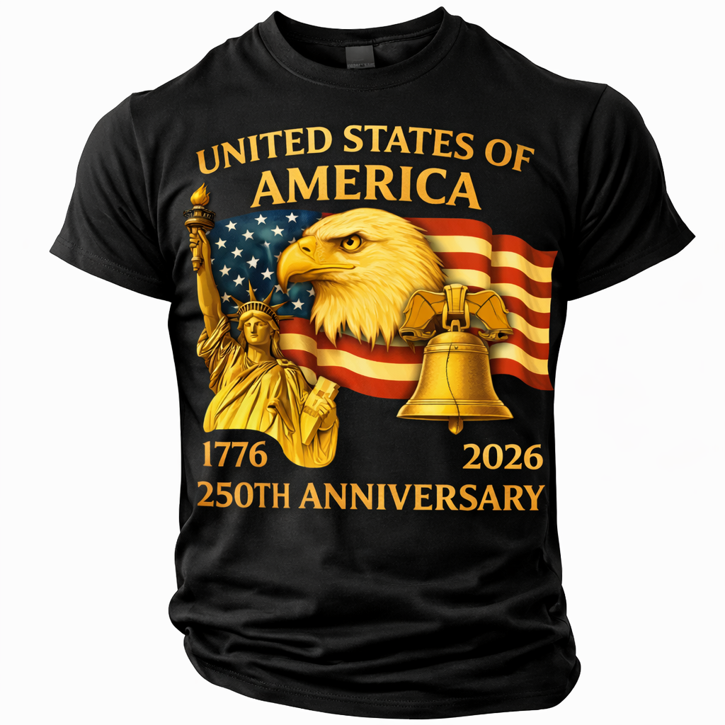 Cowgic America's 250th Anniversary Men's American US Flag T Shirt