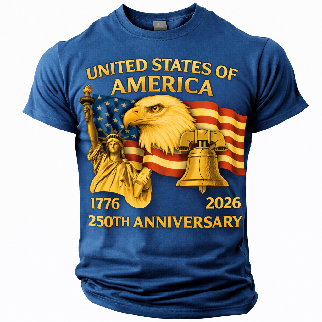 Cowgic America's 250th Anniversary Men's American US Flag T Shirt