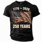 Cowgic America's 250th Anniversary Men's American US Flag 1776 T Shirt