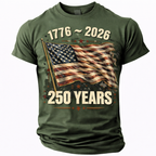 Cowgic America's 250th Anniversary Men's American US Flag 1776 T Shirt