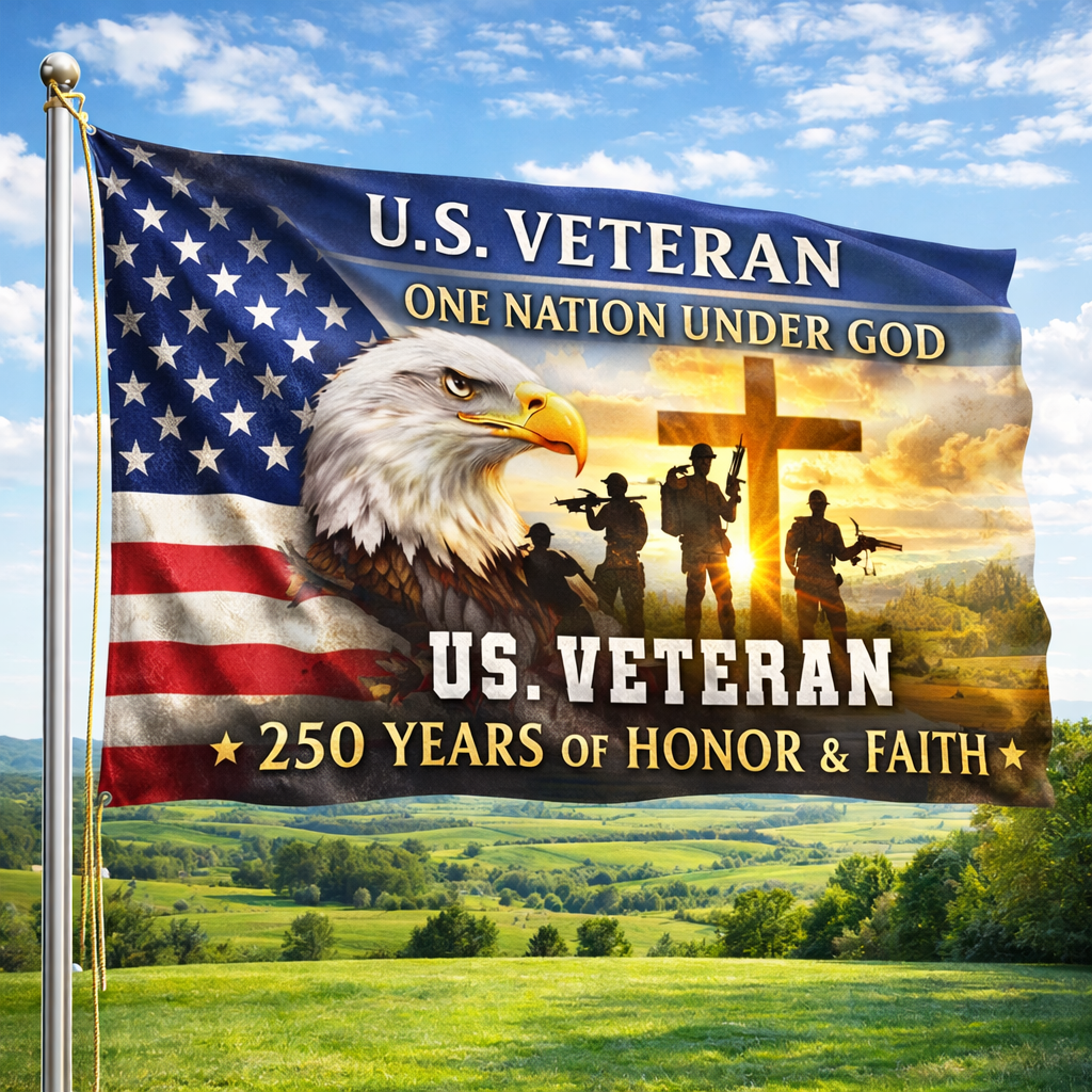 Cowgic America 250 Years Flag, US Veteran
