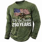 Cowgic  America's 250th Anniversary Men's American US Flag T Shirt Long Sleeve v3