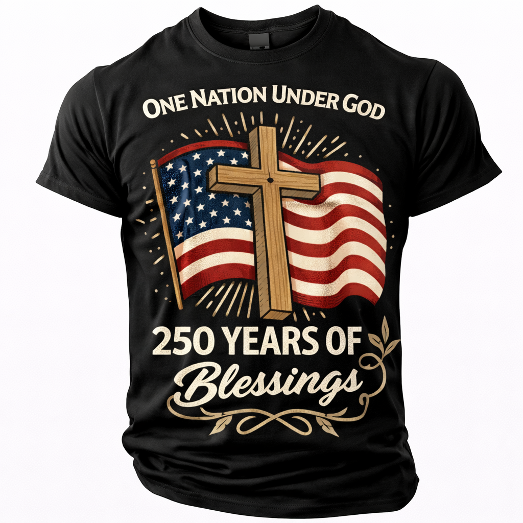 Cowgic America's 250th Anniversary Men's American US Flag v5 T Shirt