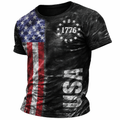 Cowgic America's 250th Anniversary Men's American US Flag v7 T Shirt