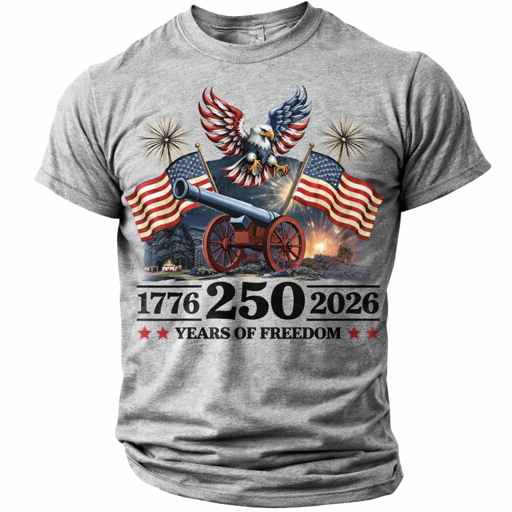 Cowgic America's 250th Anniversary Men's American US Flag v4 T Shirt