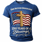 Cowgic America's 250th Anniversary Men's American US Flag v5 T Shirt