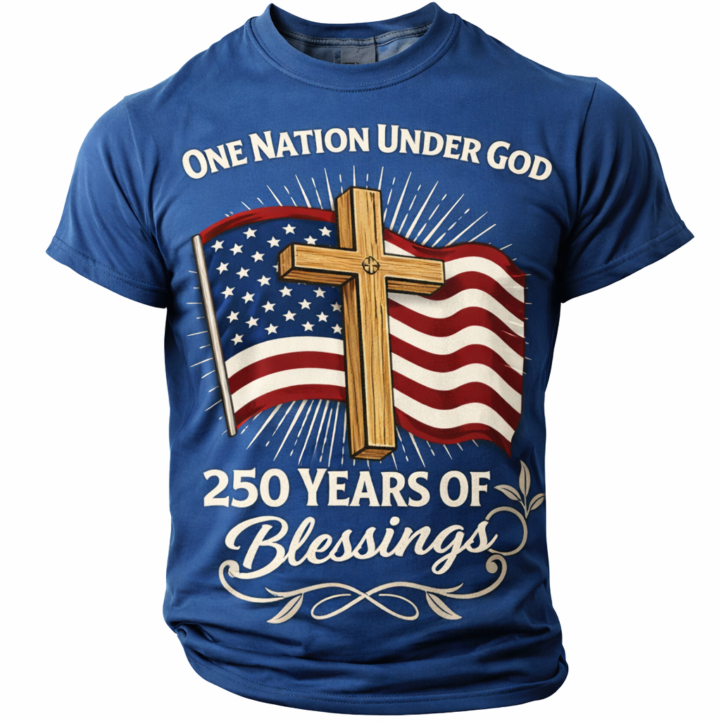 Cowgic America's 250th Anniversary Men's American US Flag v5 T Shirt