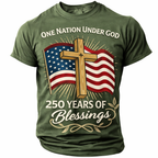 Cowgic America's 250th Anniversary Men's American US Flag v5 T Shirt