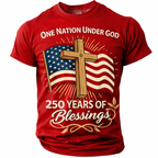 Cowgic America's 250th Anniversary Men's American US Flag v5 T Shirt