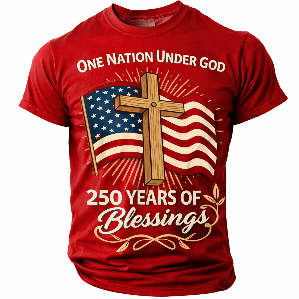 Cowgic America's 250th Anniversary Men's American US Flag v5 T Shirt