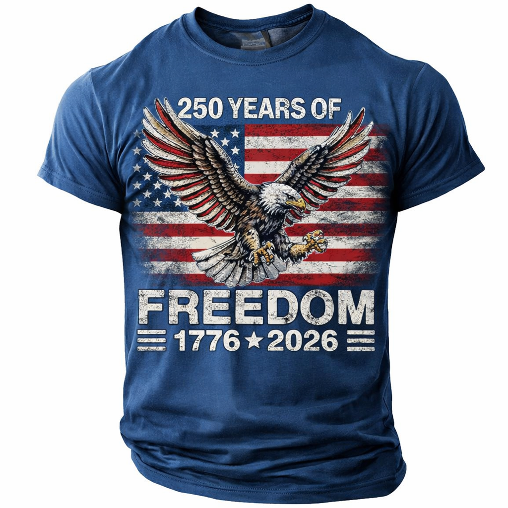 Cowgic America's 250th Anniversary Men's American US Flag v6 T Shirt