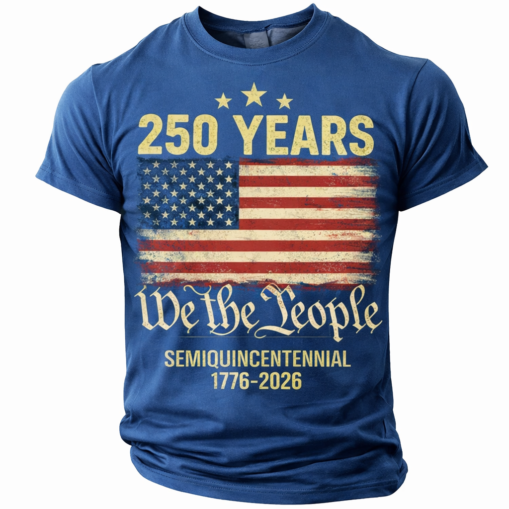 Cowgic America's 250th Anniversary Men's American US Flag v2 T Shirt