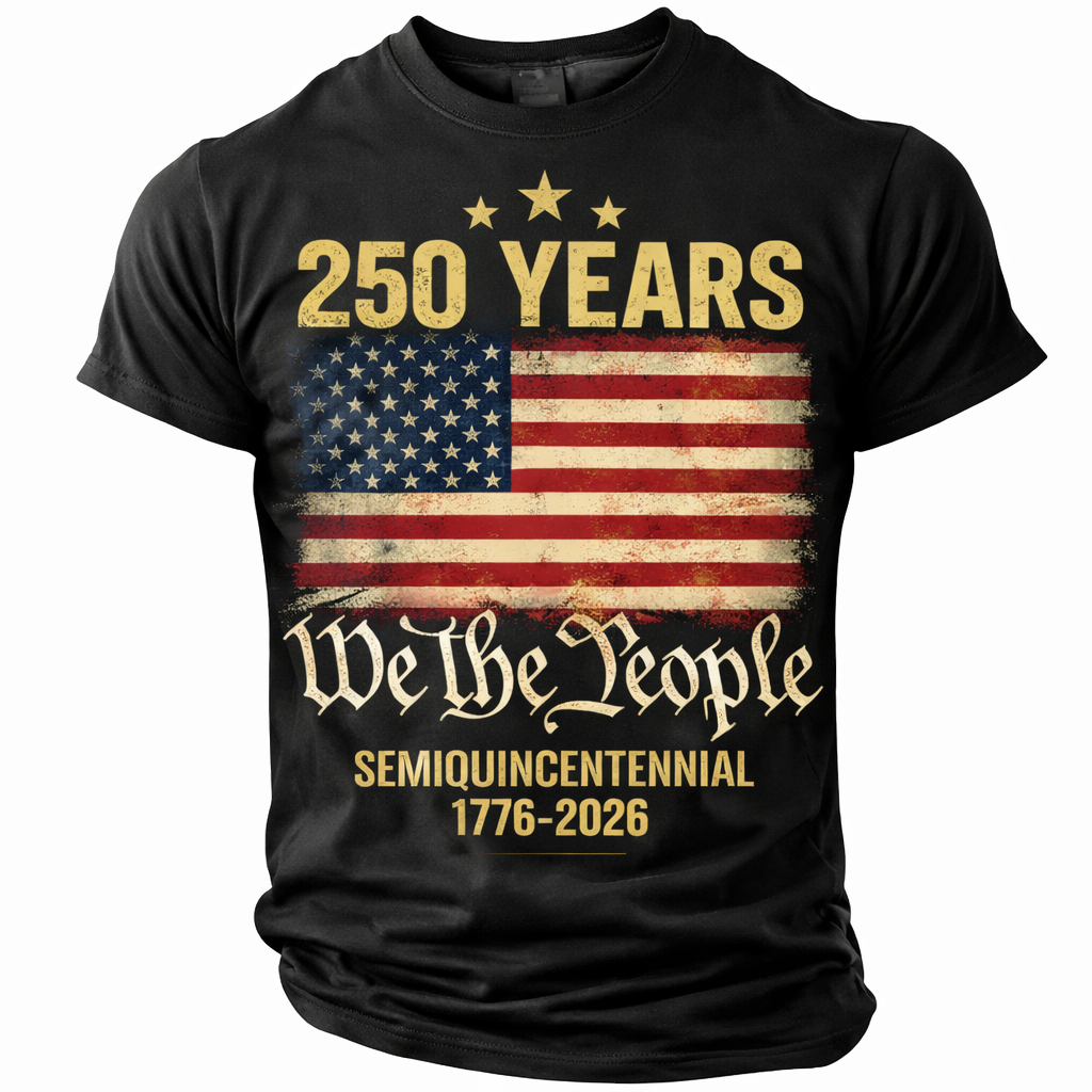 Cowgic America's 250th Anniversary Men's American US Flag v2 T Shirt