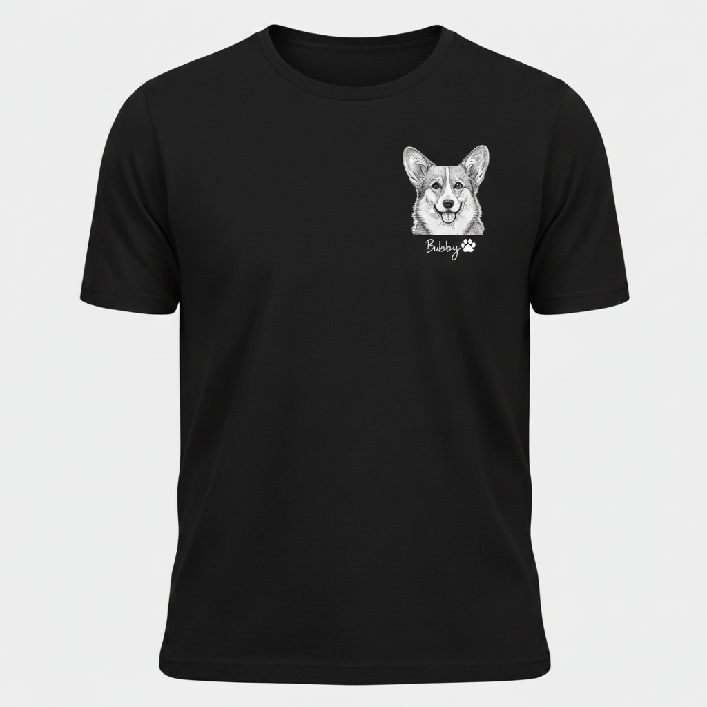 Personalized Pet Portrait Shirt Unisex Shirt , Custom Dog Photo T-shirt
