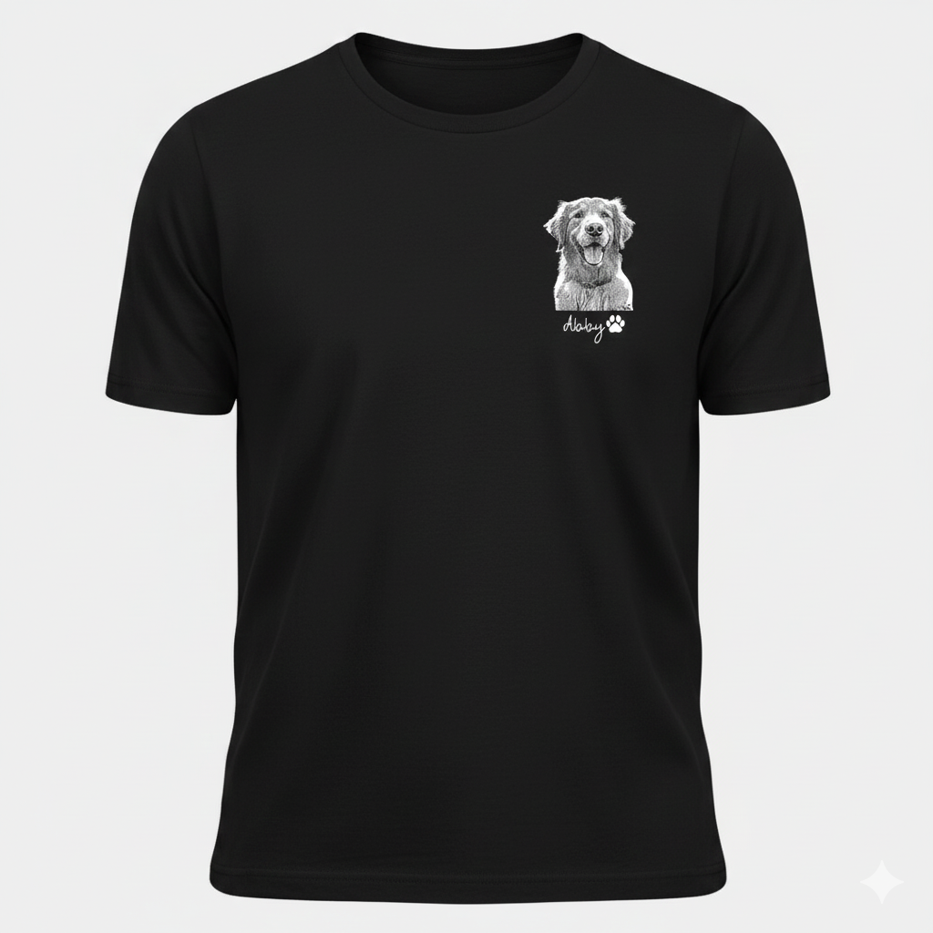 Personalized Pet Portrait Shirt Unisex Shirt , Custom Dog Photo T-shirt