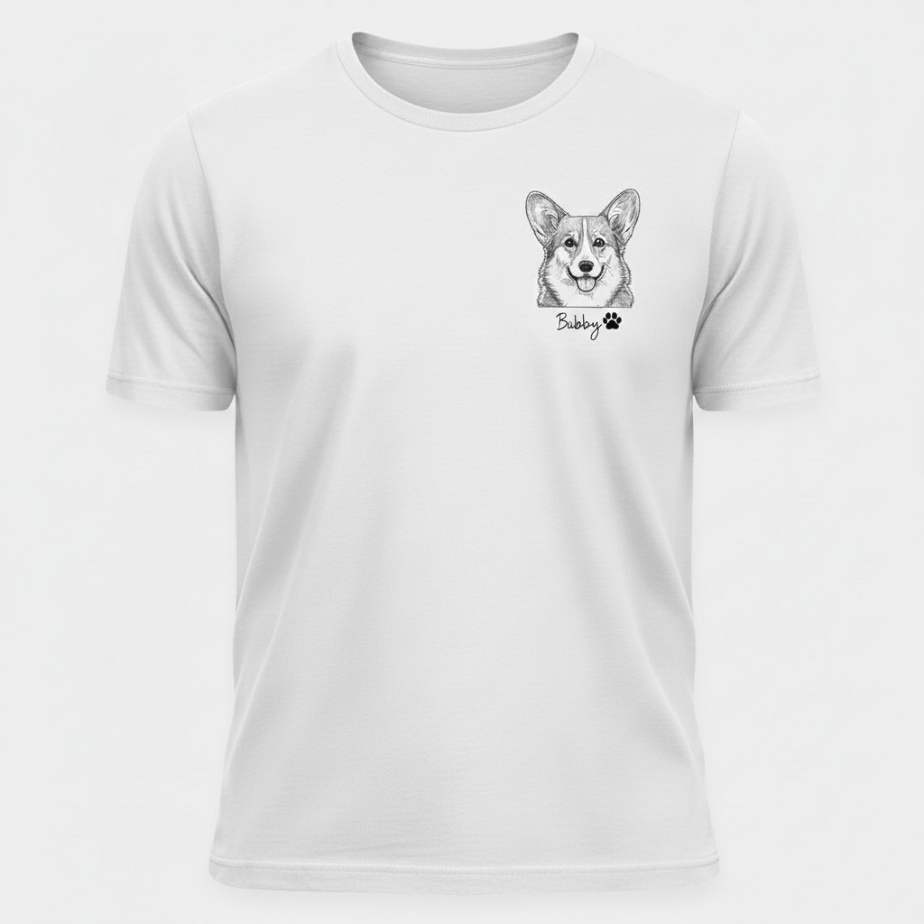 Personalized Pet Portrait Shirt Unisex Shirt , Custom Dog Photo T-shirt