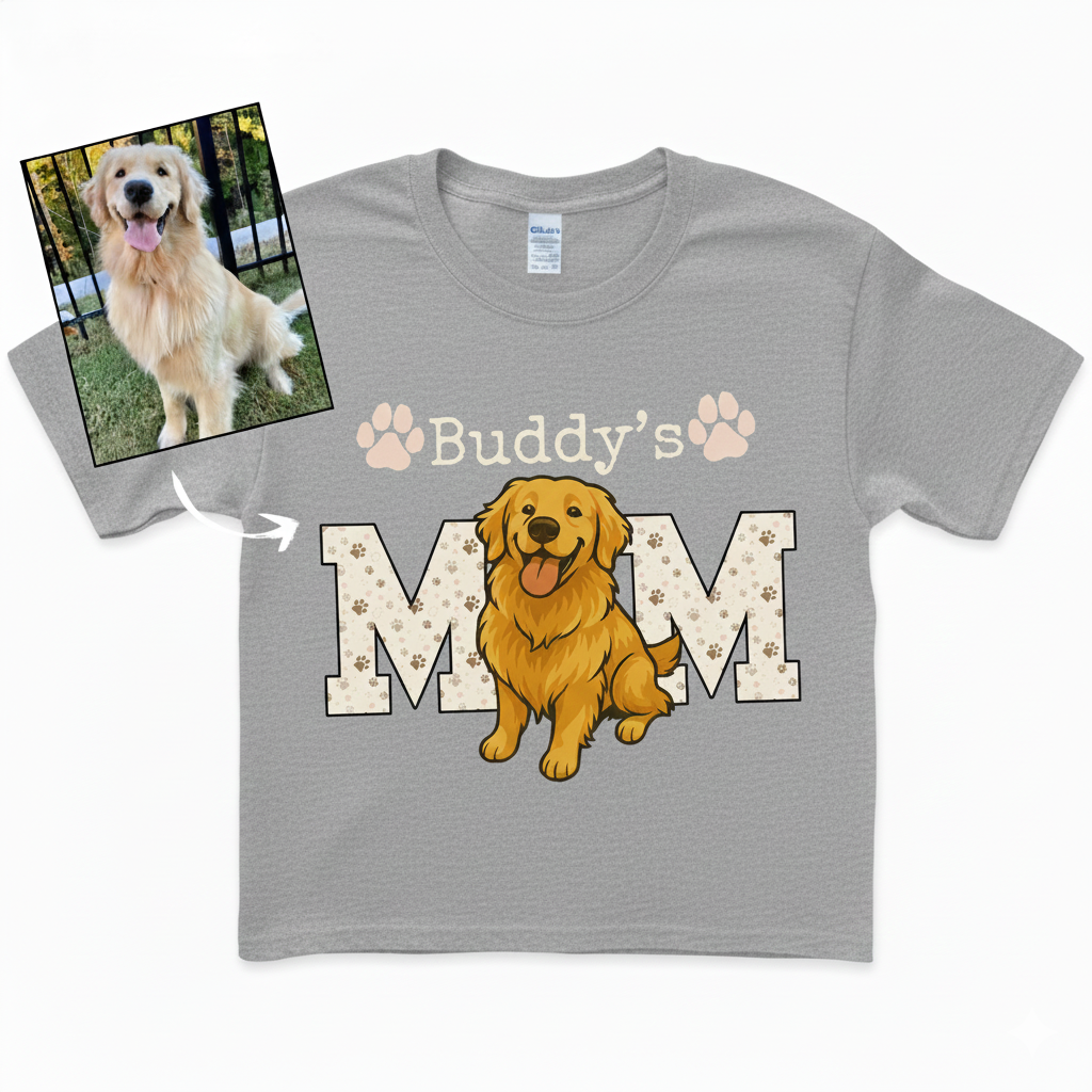 Custom Dog Mom Shirt with Pet Names, Personalized Shirt