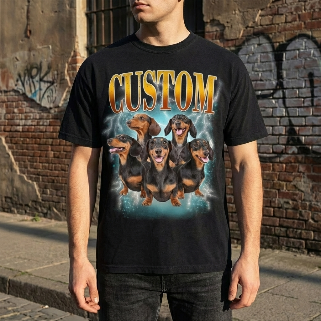 Custom Photo Shirt, Custom Bootleg Pet Unisex Shirt , Personalized Dog Photo T-shirt