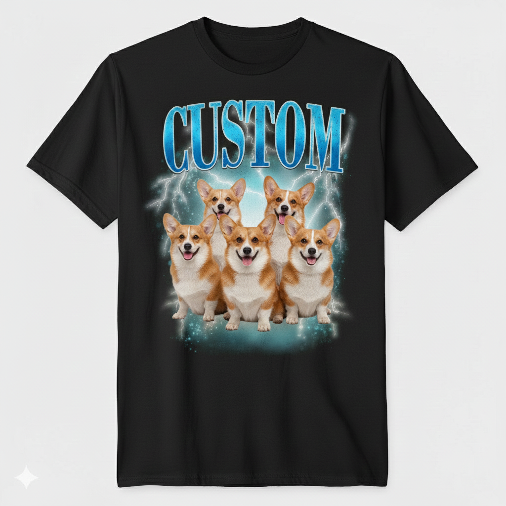 Custom Photo Shirt, Custom Bootleg Pet Unisex Shirt , Personalized Dog Photo T-shirt