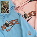 Valentine Embroidered Custom Couple Photo Hoodie Sweatshirt T-shirt