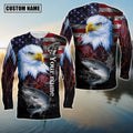 Cowgic Customize Name Fishing Chinook American Eagle 3D Shirts