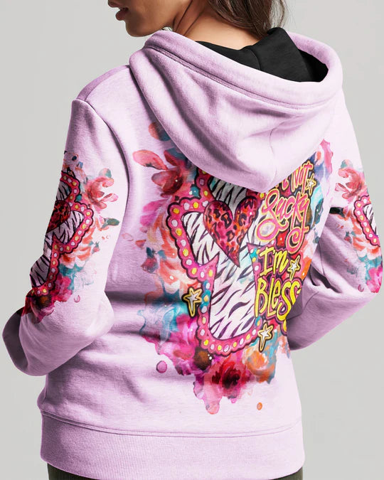 Cowgic Blessed Lucky Cross Floral Women’s All Over Print Shirt
