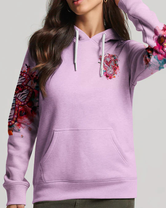 Cowgic Blessed Lucky Cross Floral Women’s All Over Print Shirt