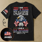 Cowgic I Am A U.S. Veteran Defending Freedom Since 1776 - Personalized Back Printed Shirt